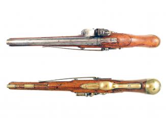 A Flintlock Long Sea Service Pistol