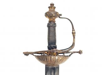 A Fine Gilt Hilted Broadsword, 17th Century. 