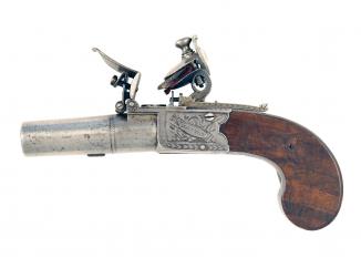 A Flintlock Pocket Pistol by Manton of London.