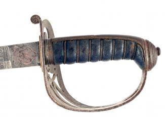 A Light Infantry Officers Sword with Crest