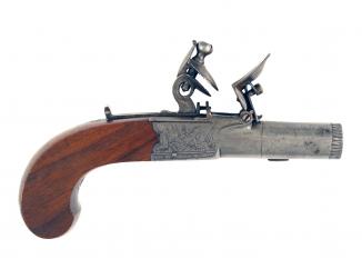 A Fine Flintlock Pocket Pistol by Hind