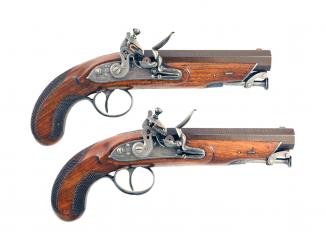 A Superb Cased Pair of Flintlock Pistols 