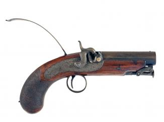 A Percussion Overcoat Pistol by Rigby of Dublin. 