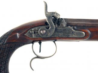 A Percussion Duelling Pistol by Barton.