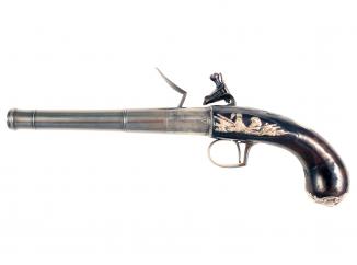 A 15-Bore Flintlock Queen Anne Pistol by Gandon of London