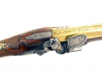 A Flintlock Blunderbuss Engraved with Name