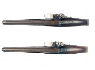 A Cased Pair of Wogdons cut for Shoulder Stock