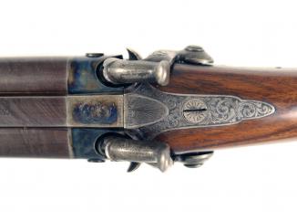 A Fine Cased Double Barrelled Pistol