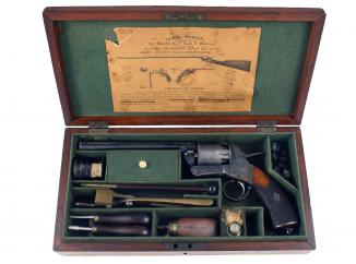 A Rare Cased Webley Longspur Revolver