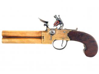 A Flintlock Tap-Action Pistol 