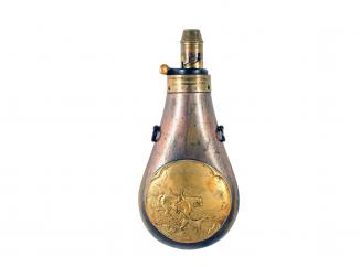 A Scarce Medallion Flask by James Dixon and Sons.
