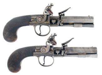 A Pair of Large Pistols by Patrick of Liverpool