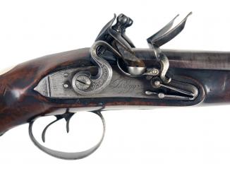 A Double Barrelled Carriage Pistol by D.Egg