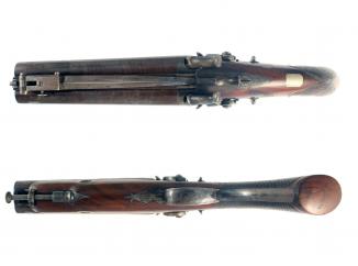A Double Barrelled Travelling Pistol by Smith