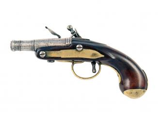 An Early Flintlock Pocket Pistol by Jackson 
