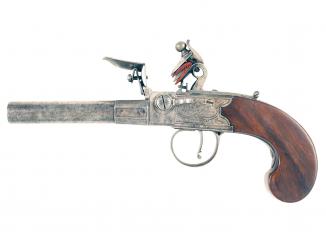 A Rare Double Barrelled Flintlock Pistol
