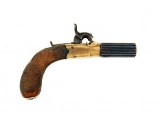 A Crisp Percussion Pocket Pistol signed Reilly