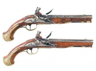 A Pair of Flintlock Holster Pistols
