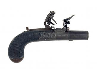 A Cased Pair of Flintlock Pocket Pistols. 