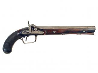 A Percussion Duelling Pistol by D. Egg of London