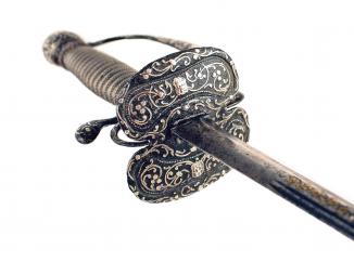 Silver Encrusted Small Sword