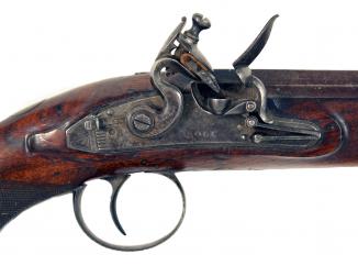 A Cased Pair of Flintlock Pistols by H. Nock