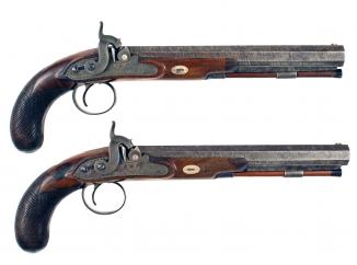 A Superb Pair of Duelling Pistols by Joe Manton