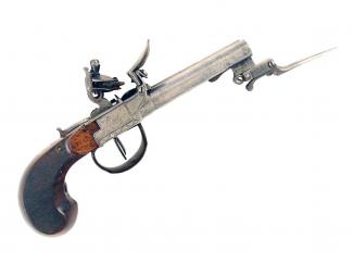 A Continental Double Barrel Pistol 