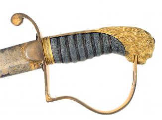 A Blue And Gilt Flank Officers Sword