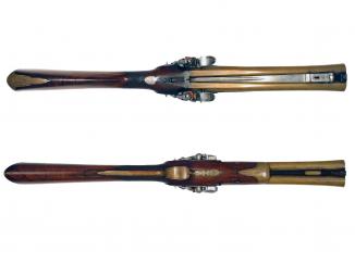 A Fine and Rare Double Barrelled Blunderbuss