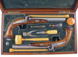 A Cased Pair of Continental Duellers
