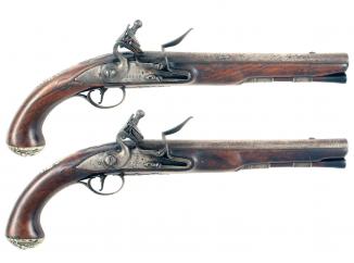 A Scarce and Unusual Pair of Pistols by Barbar