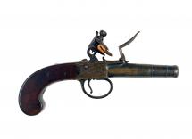 An Untouched Flintlock Cannon Barrelled Pistol