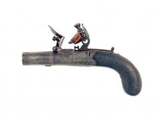 A Round Framed Flintlock Pocket Pistol 
