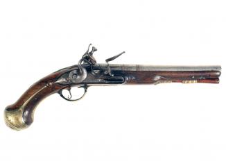 A Flintlock Holster Pistol by Goodridge