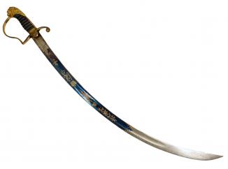 A Blue And Gilt Flank Officers Sword