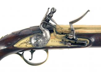 A Flintlock Holster Pistol by I. Parr