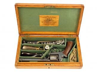 A Fine and Rare Cased 90 Bore Adams Revolver