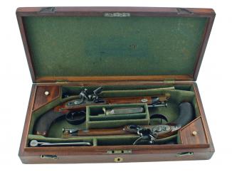 A Superb Cased Pair of Officers Pistols by Ross