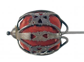 An Untouched Basket Hilted Sword