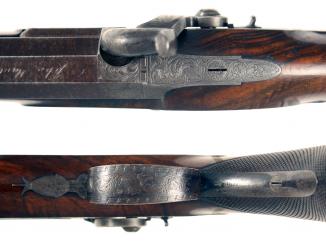 A Percussion Duelling Pistol by J. Manton & Son
