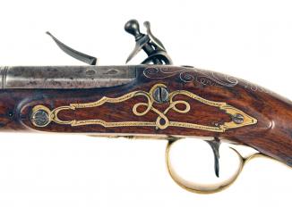 A Flintlock Holster Pistol by Blair & Lea, Circa 1784.