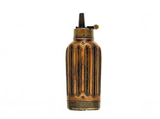 A Fluted Three Way Pistol Flask