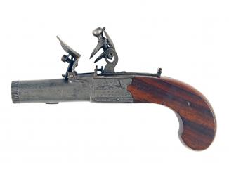 A Fine Flintlock Pocket Pistol by Hind