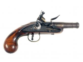 An Early Flintlock Pocket Pistol by J. Jackson. 