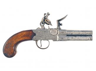 A Four-Barrelled Pistol by Clarke of London.
