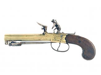 A Flintlock Pocket Pistol by Twigg