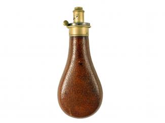 A Brown Leather Powder Flask