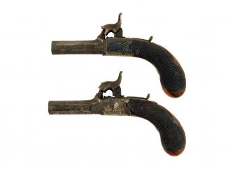 A Miniature Pair of Pistols by  Blissett of London