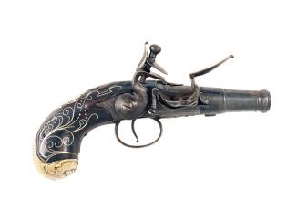 A Queen Anne Pistol by H. Delaney of London.